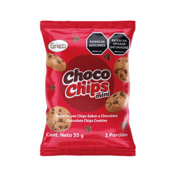 Galletas Choco Chips mini Greco empaque individual