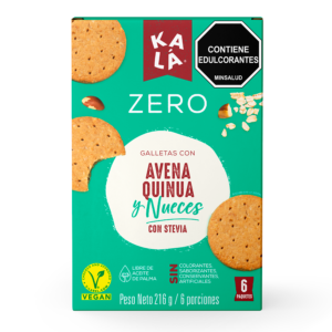 Galletas kalá zero avena, quinua y nueces 216g frontal